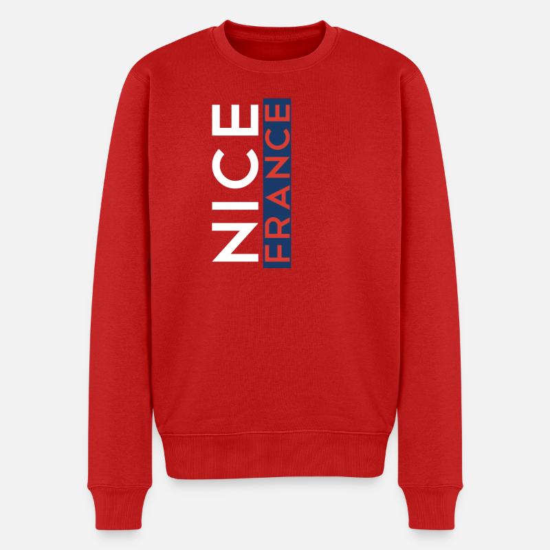 Nizza Frankreich Nice France - Männer Premium Bio Pullover - Rot