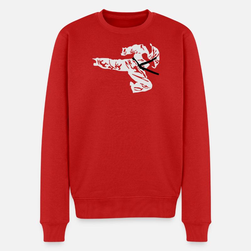 Karate - Männer Premium Bio Pullover - Rot