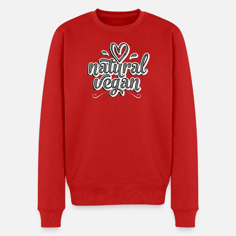Végétaliens naturels pour végétaliens - Pull Premium bio Homme - rouge