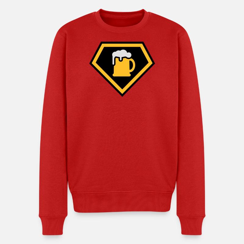 Super Drinking Team - Pull Premium bio Homme - rouge