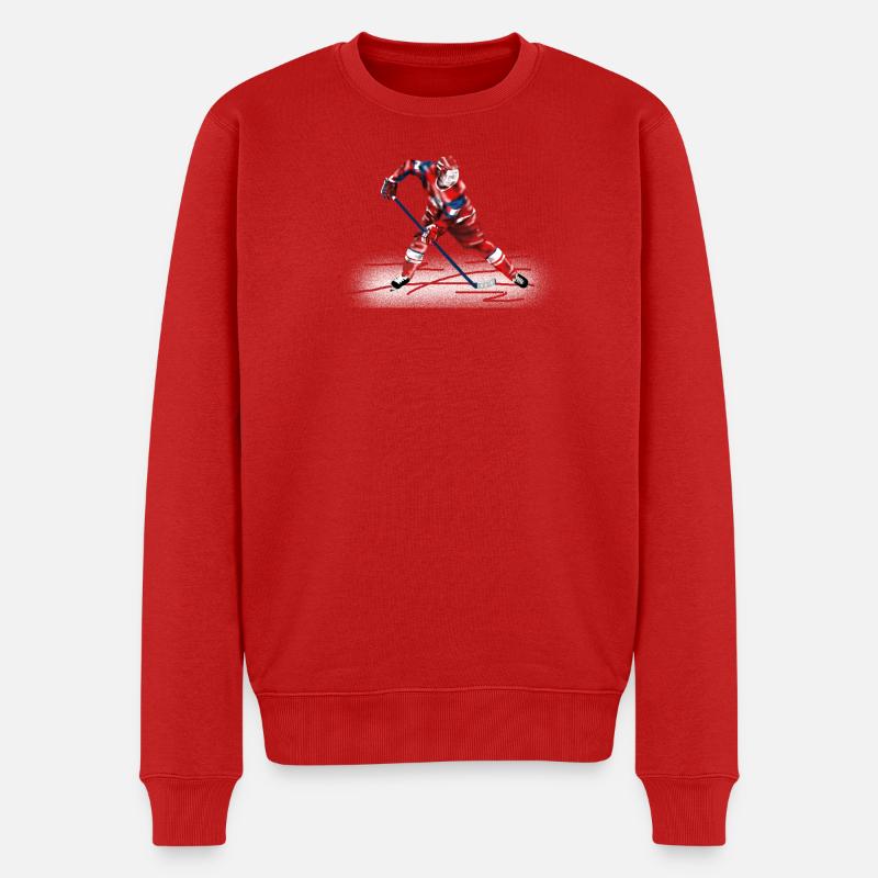 Hockey - Männer Premium Bio Pullover - Rot
