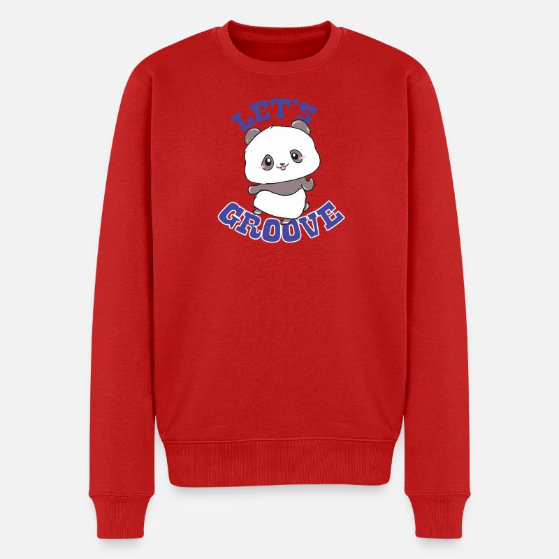 Panda - Let Groove - Pull Premium bio Homme - rouge