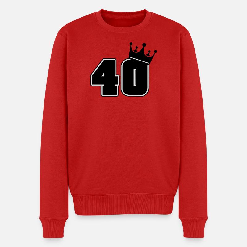 40 - Männer Premium Bio Pullover - Rot