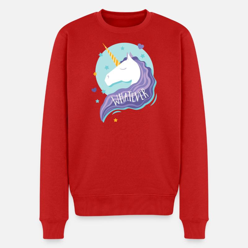 Einhorn was auch immer - Männer Premium Bio Pullover - Rot