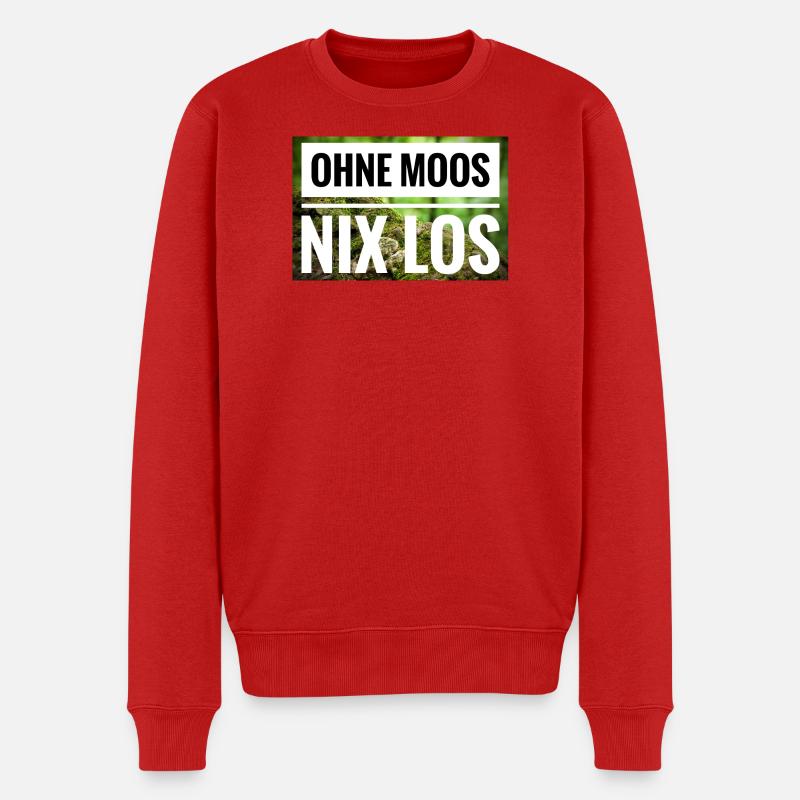 Ohne Moos Nix Los - Männer Premium Bio Pullover - Rot
