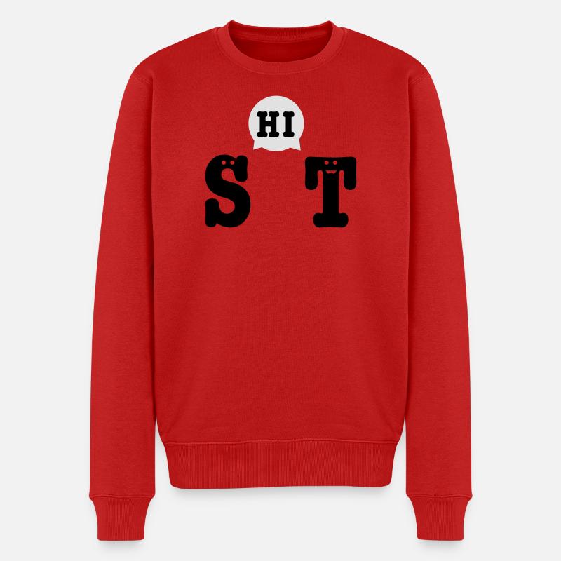 shit - Männer Premium Bio Pullover - Rot