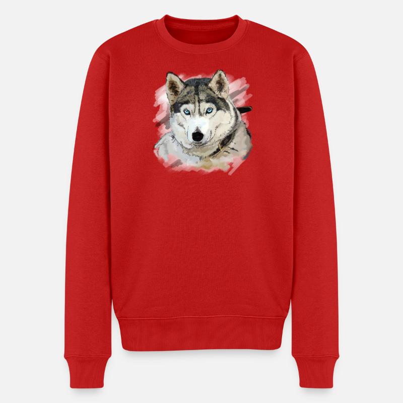 Husky - Pull Premium bio Homme - rouge