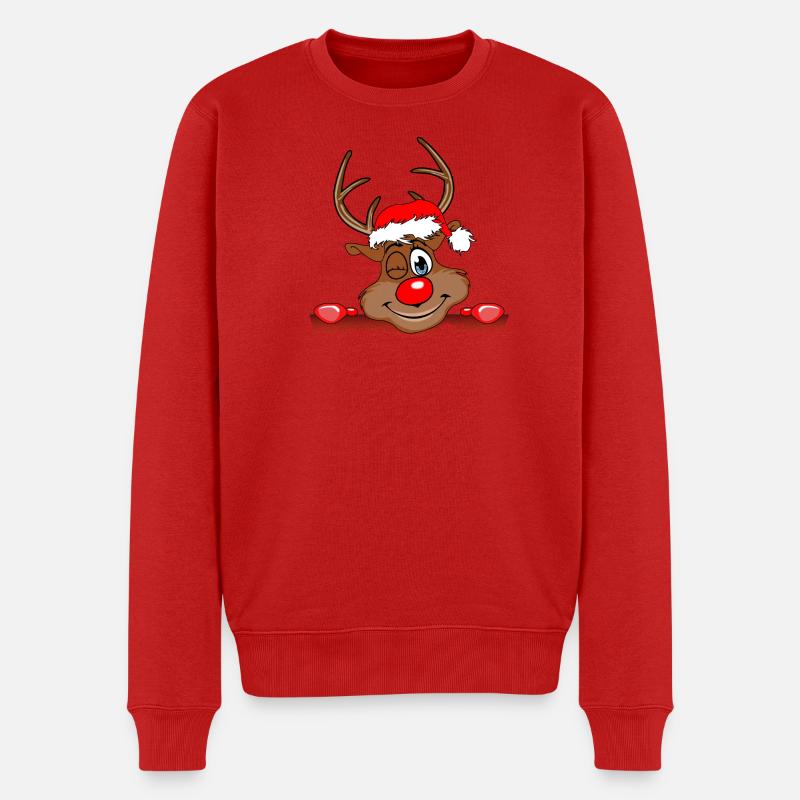 Renne Rudolph - Pull Premium bio Homme - rouge