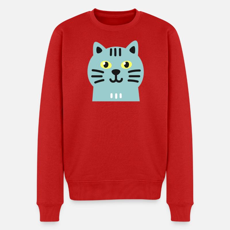 Chat mignon - Pull Premium bio Homme - rouge