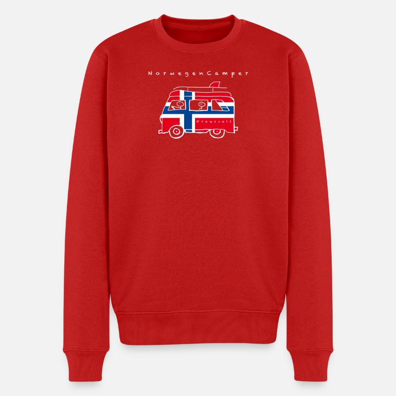 Norwegen Camper - Männer Premium Bio Pullover - Rot