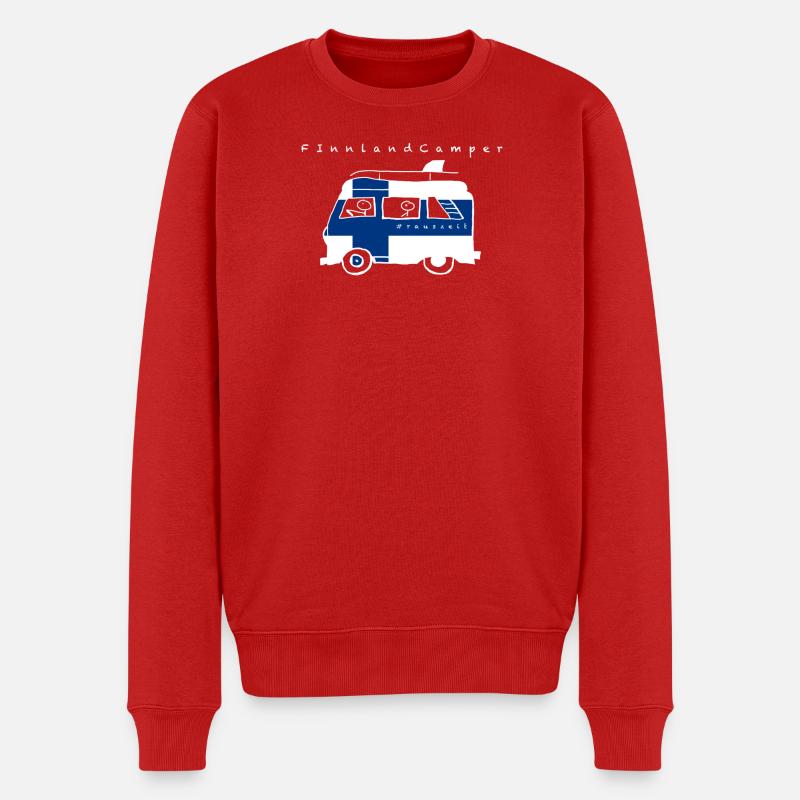 Finlande Camper - Pull Premium bio Homme - rouge