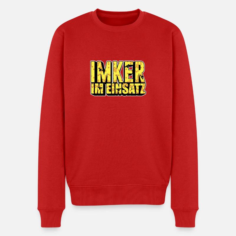 Imker im Einsatz - Männer Premium Bio Pullover - Rot