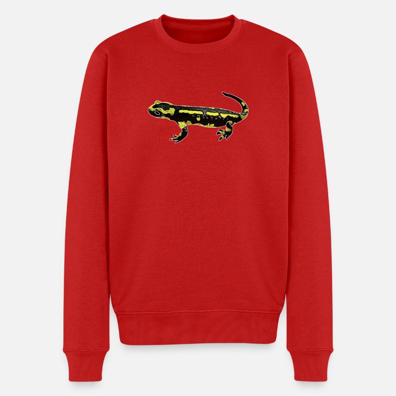 Feuersalamander - Männer Premium Bio Pullover - Rot