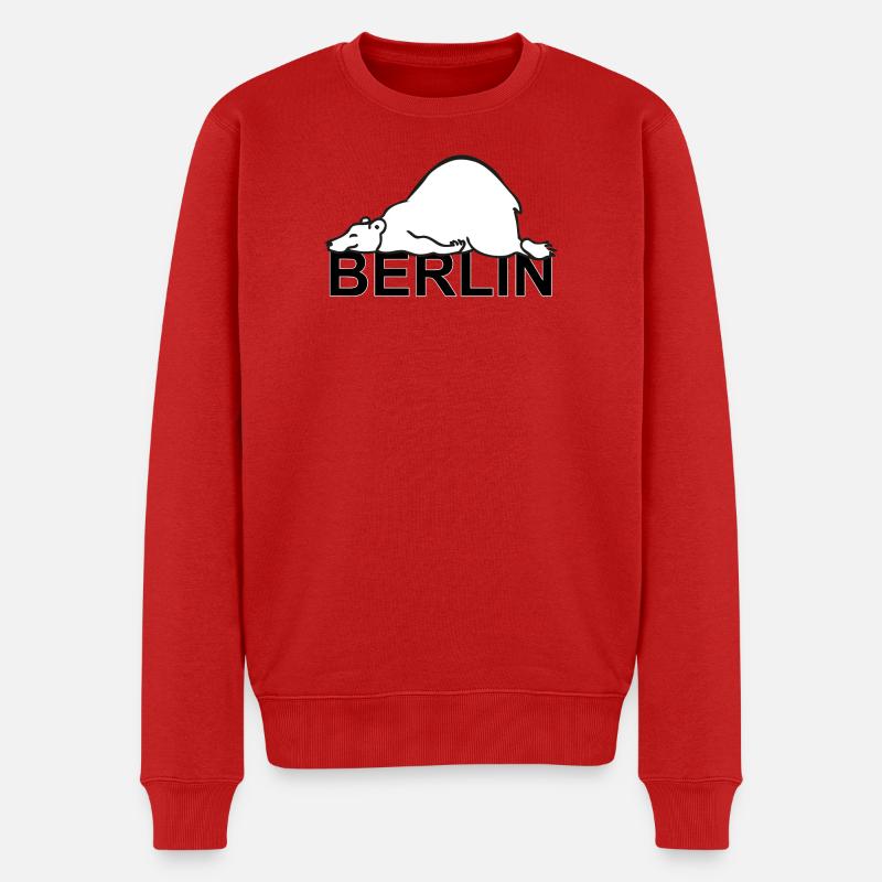 Berlin Deutschland Berliner Bär Wappentier Berlin - Männer Premium Bio Pullover - Rot