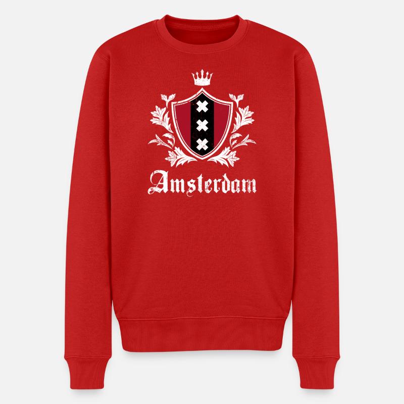 Bouclier d’Amsterdam - Pull Premium bio Homme - rouge
