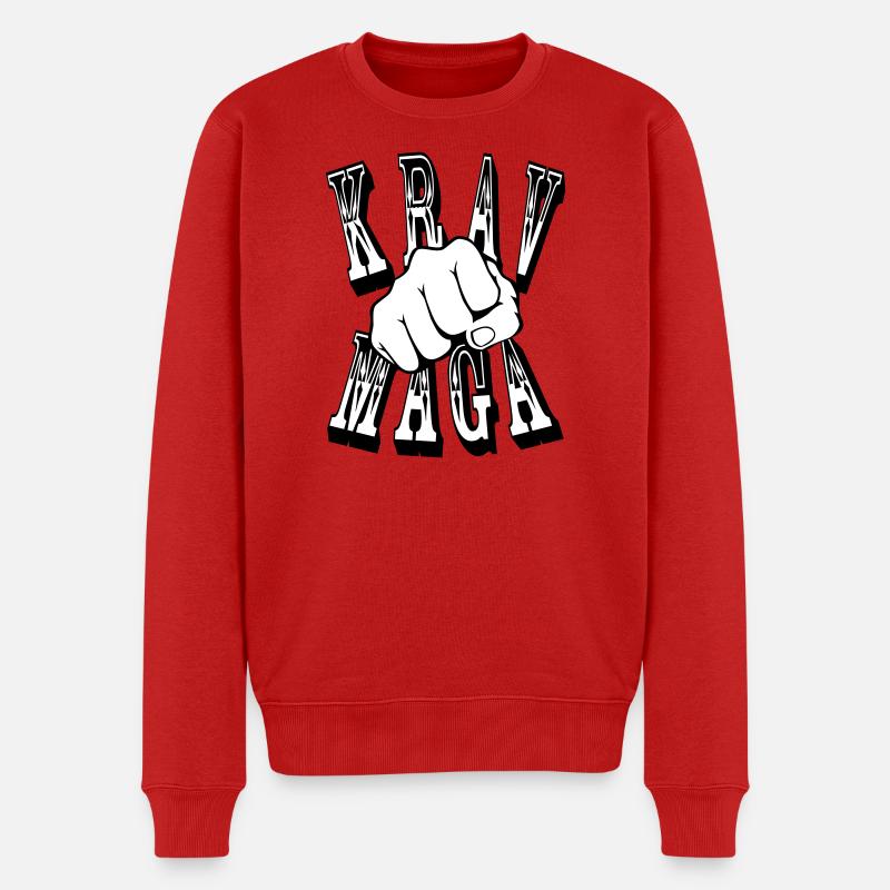 Coup de poing Krav Maga - Pull Premium bio Homme - rouge
