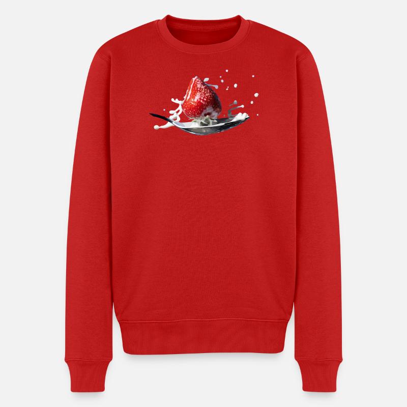 Splash - Männer Premium Bio Pullover - Rot