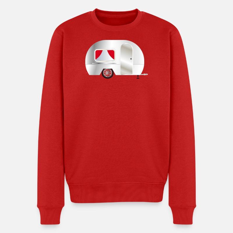 caravane mignonne pour les sentiments nostalgiques - Pull Premium bio Homme - rouge