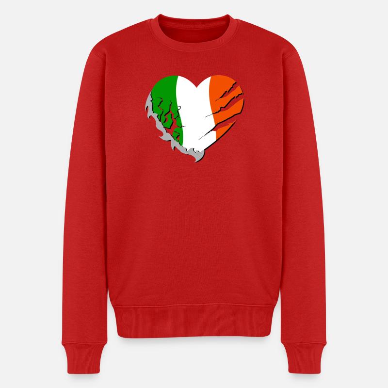 Irland - Irland - Männer Premium Bio Pullover - Rot