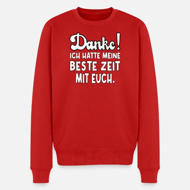 DANKESCHÖN ABSCHIED - Männer Premium Bio Pullover - Rot
