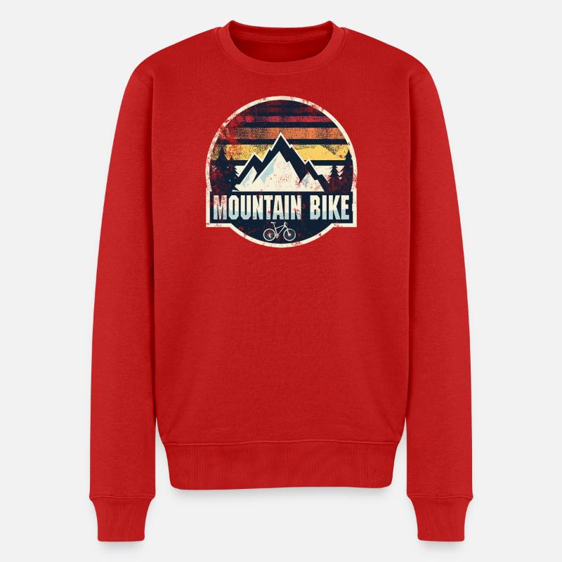Patch rétro pour VTT - Pull Premium bio Homme - rouge