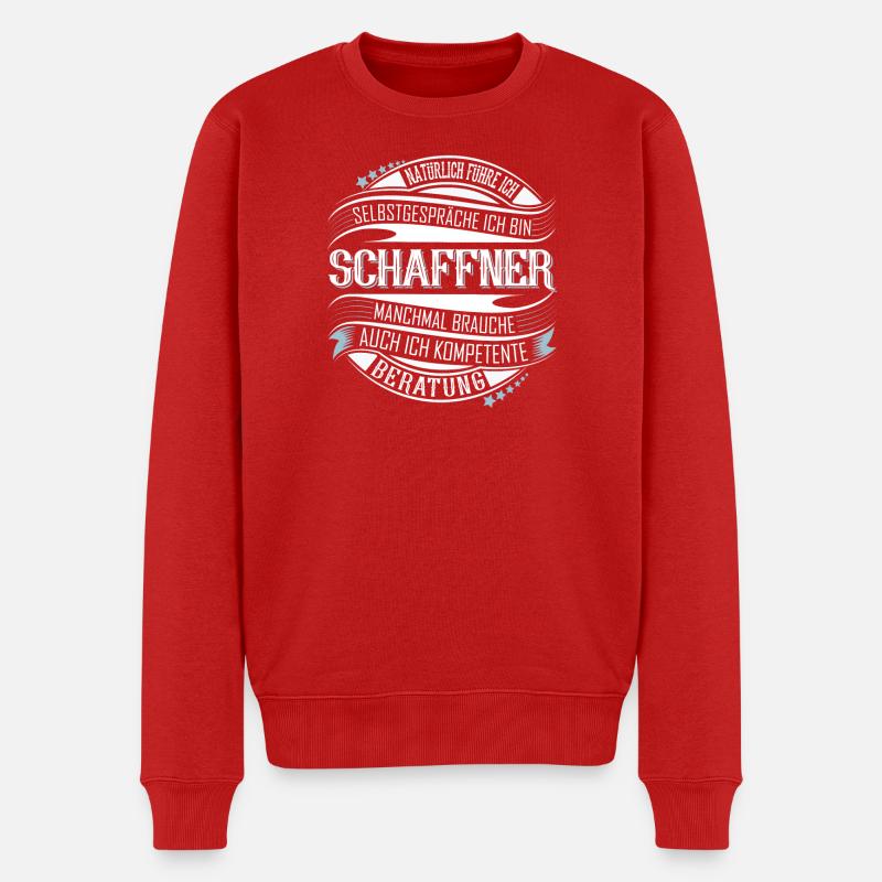Schaffner - Männer Premium Bio Pullover - Rot