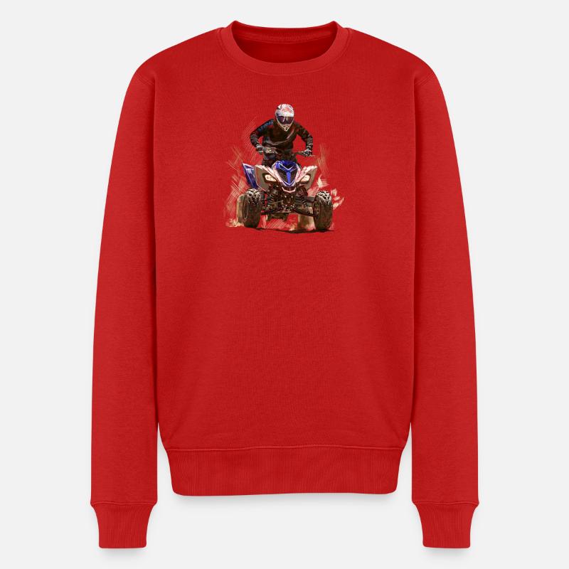quadrocycle - Männer Premium Bio Pullover - Rot