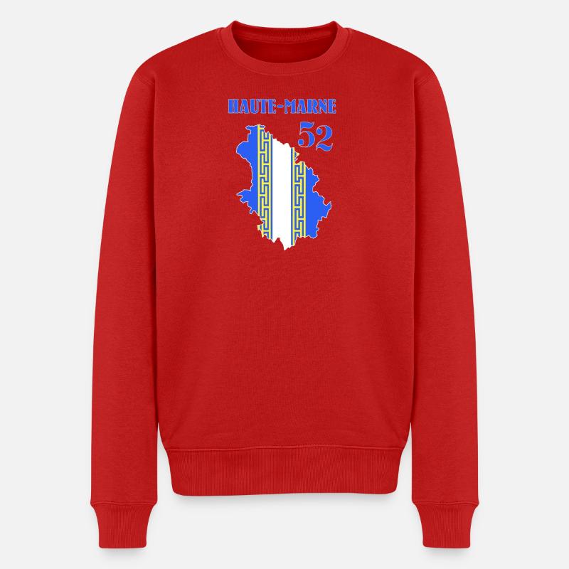 Haute-Marne - Männer Premium Bio Pullover - Rot