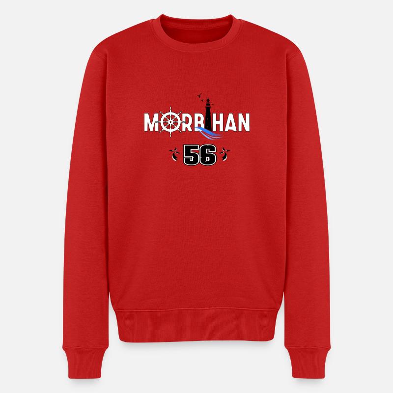 Morbihan - Pull Premium bio Homme - rouge