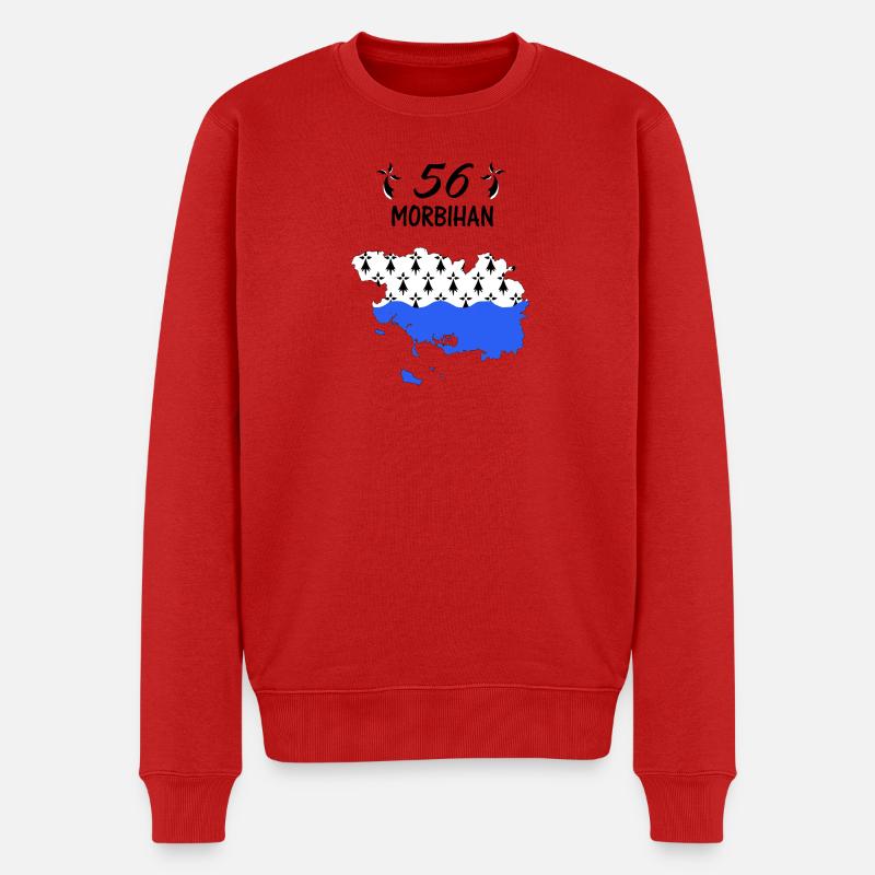 Morbihan - Pull Premium bio Homme - rouge