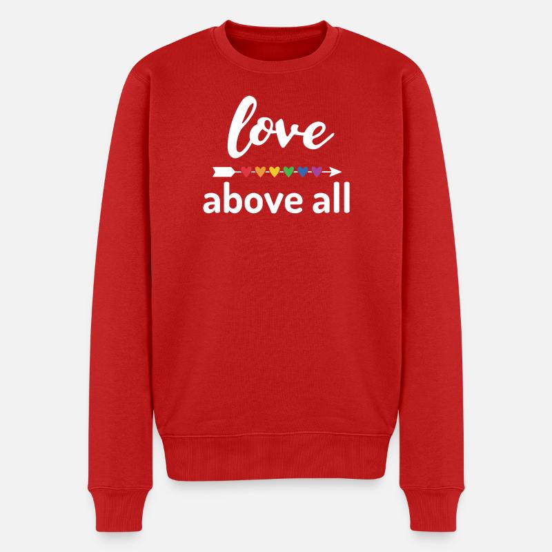 L’amour avant tout - Pull Premium bio Homme - rouge