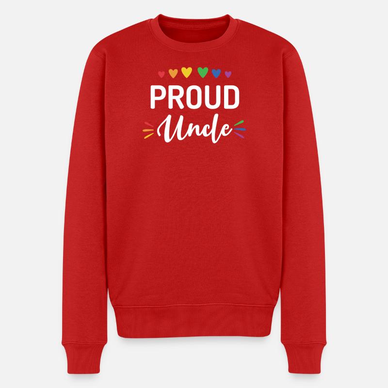 Stolzer Onkel - Männer Premium Bio Pullover - Rot