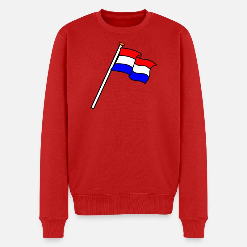 Drapeau Pays-Bas Drapeaux NL - Pull Premium bio Homme - rouge