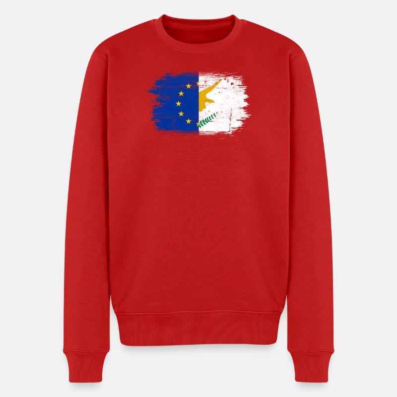 EU Einheit Hand Flagge Kunst - Männer Premium Bio Pullover - Rot