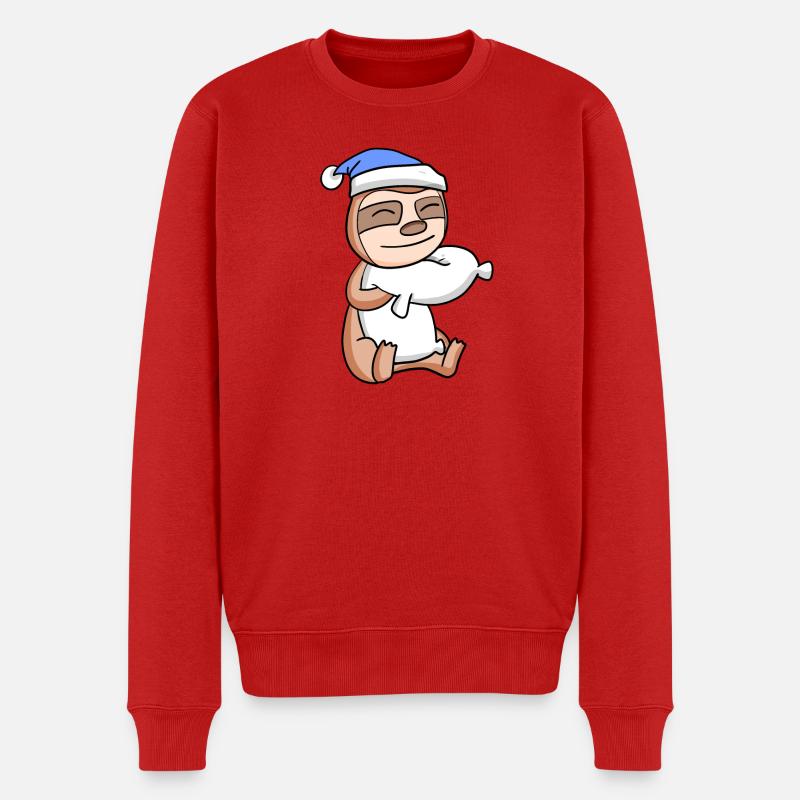 Bébé paresseux - Pull Premium bio Homme - rouge