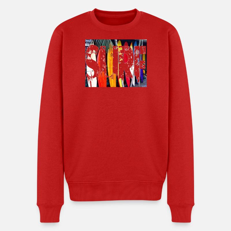 SURF - Pull Premium bio Homme - rouge