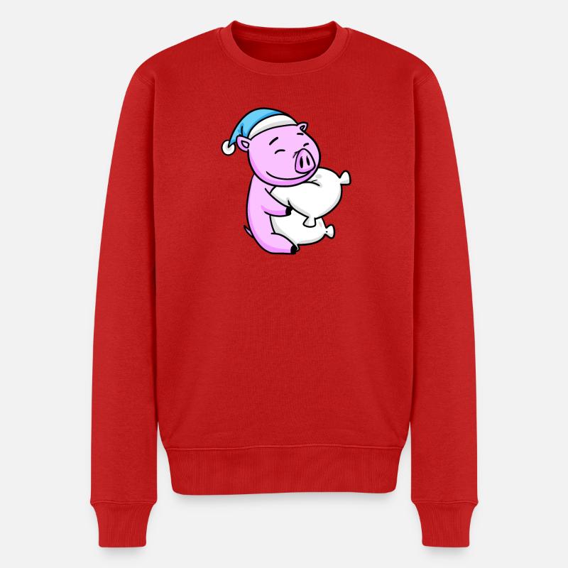 Cochon - Pull Premium bio Homme - rouge