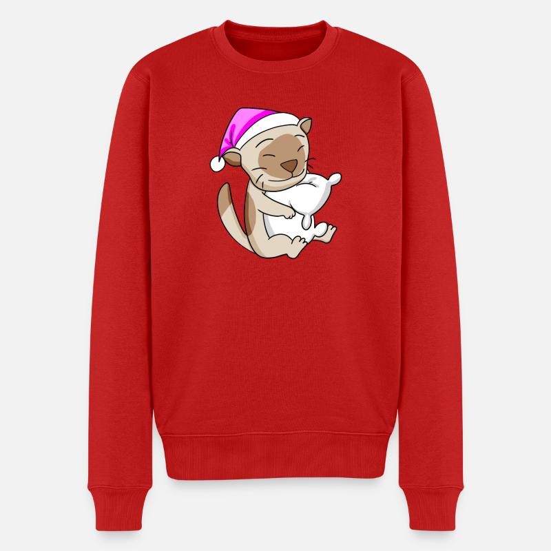 Chat Cat Race Chat Birman - Pull Premium bio Homme - rouge