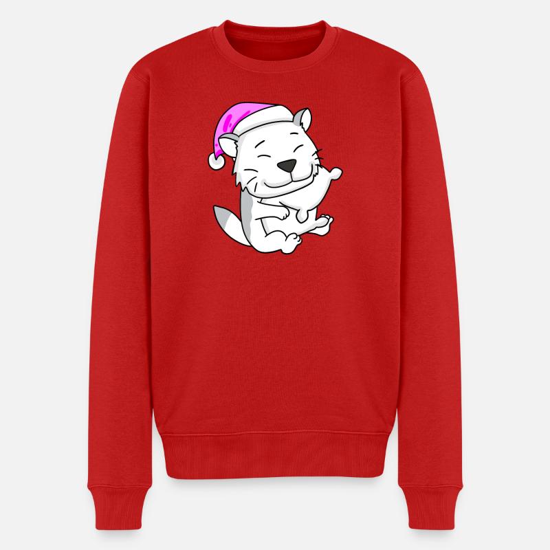Chat race Burmilla - Pull Premium bio Homme - rouge