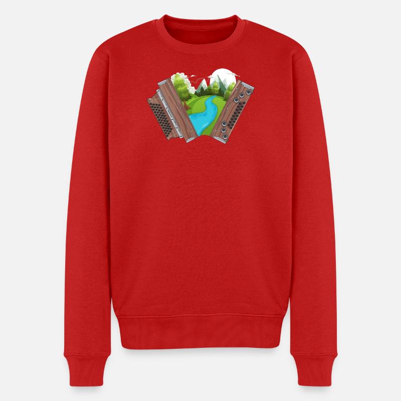 Steirische Harmonika Heimat | ZiachON! - Männer Premium Bio Pullover - Rot