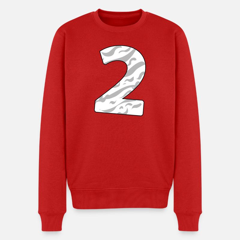 2 - Männer Premium Bio Pullover - Rot