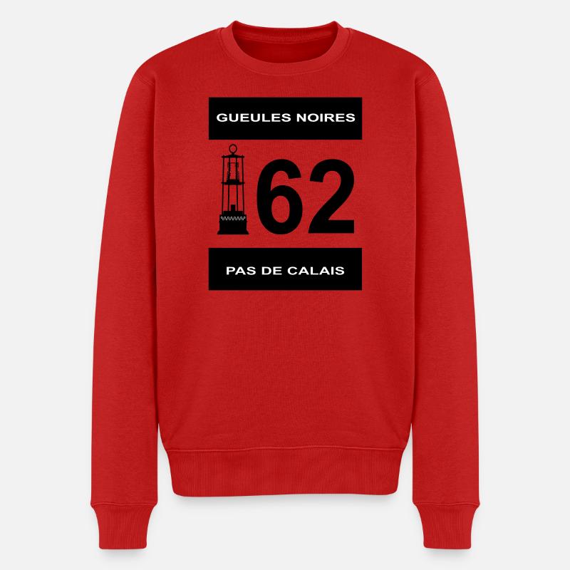62 pas de calais - Pull Premium bio Homme - rouge