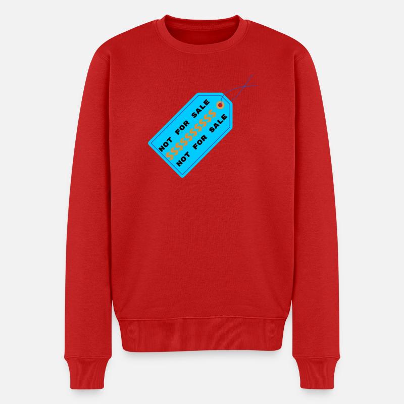 Nicht Zum Verkauf Preisschild - Männer Premium Bio Pullover - Rot