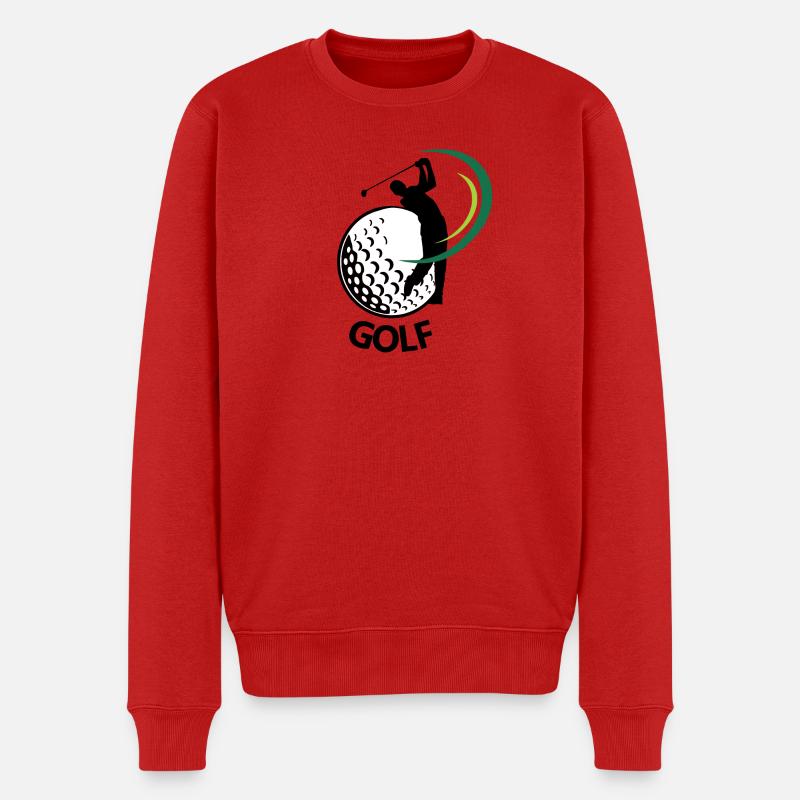 Golf - Männer Premium Bio Pullover - Rot