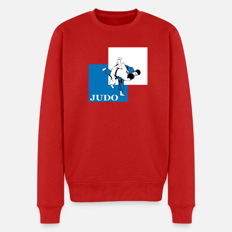 Judo - Männer Premium Bio Pullover - Rot