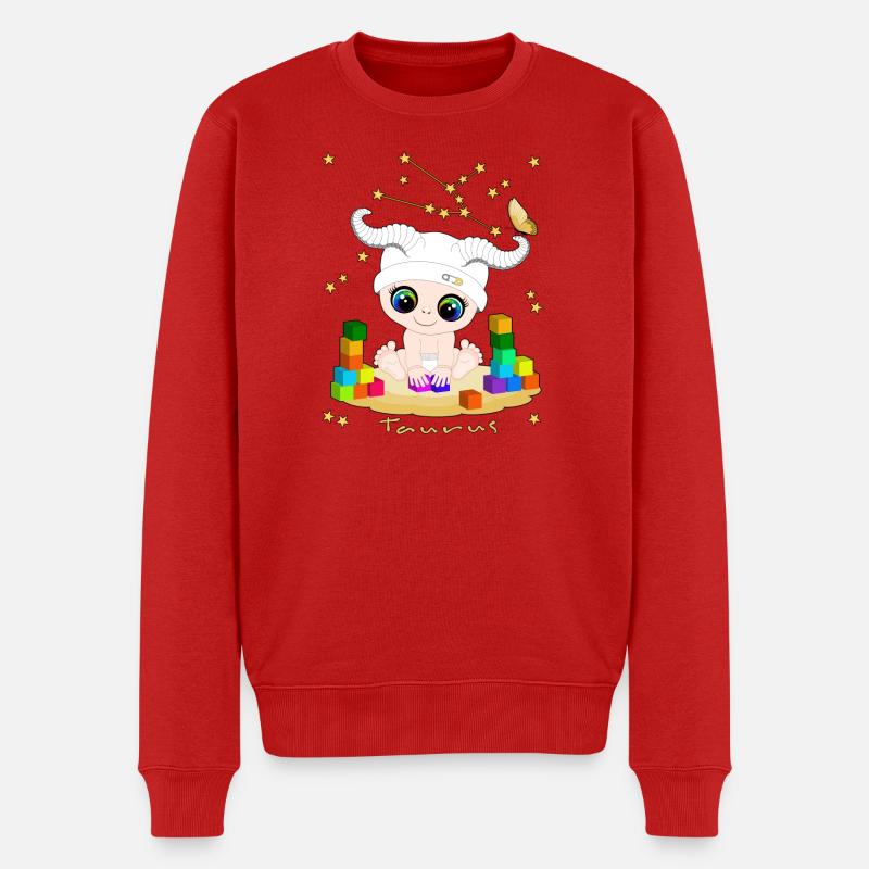 sternzeichen_taurus - Männer Premium Bio Pullover - Rot