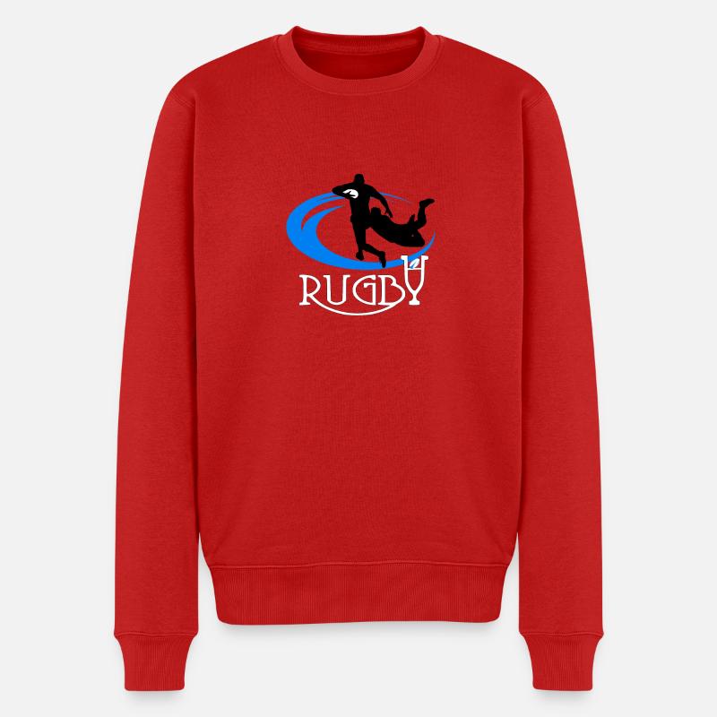 Rugby - Männer Premium Bio Pullover - Rot