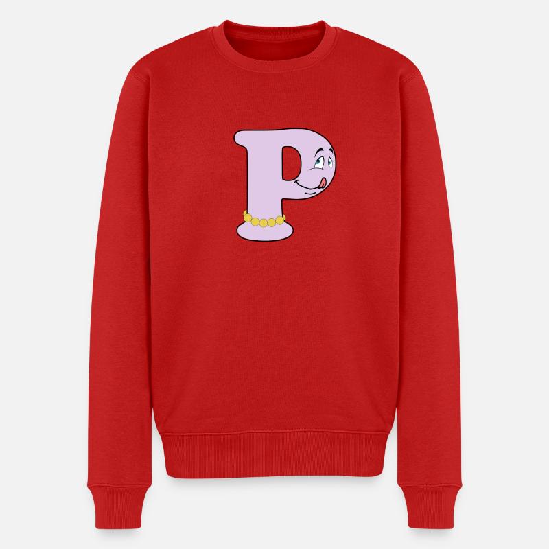 P - Männer Premium Bio Pullover - Rot