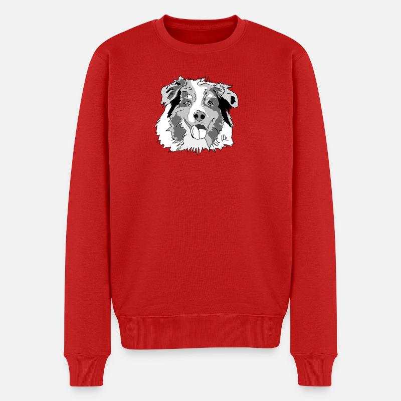 Australian Shepherd - Männer Premium Bio Pullover - Rot