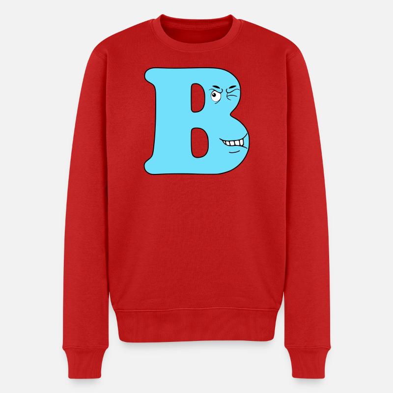 B - Männer Premium Bio Pullover - Rot